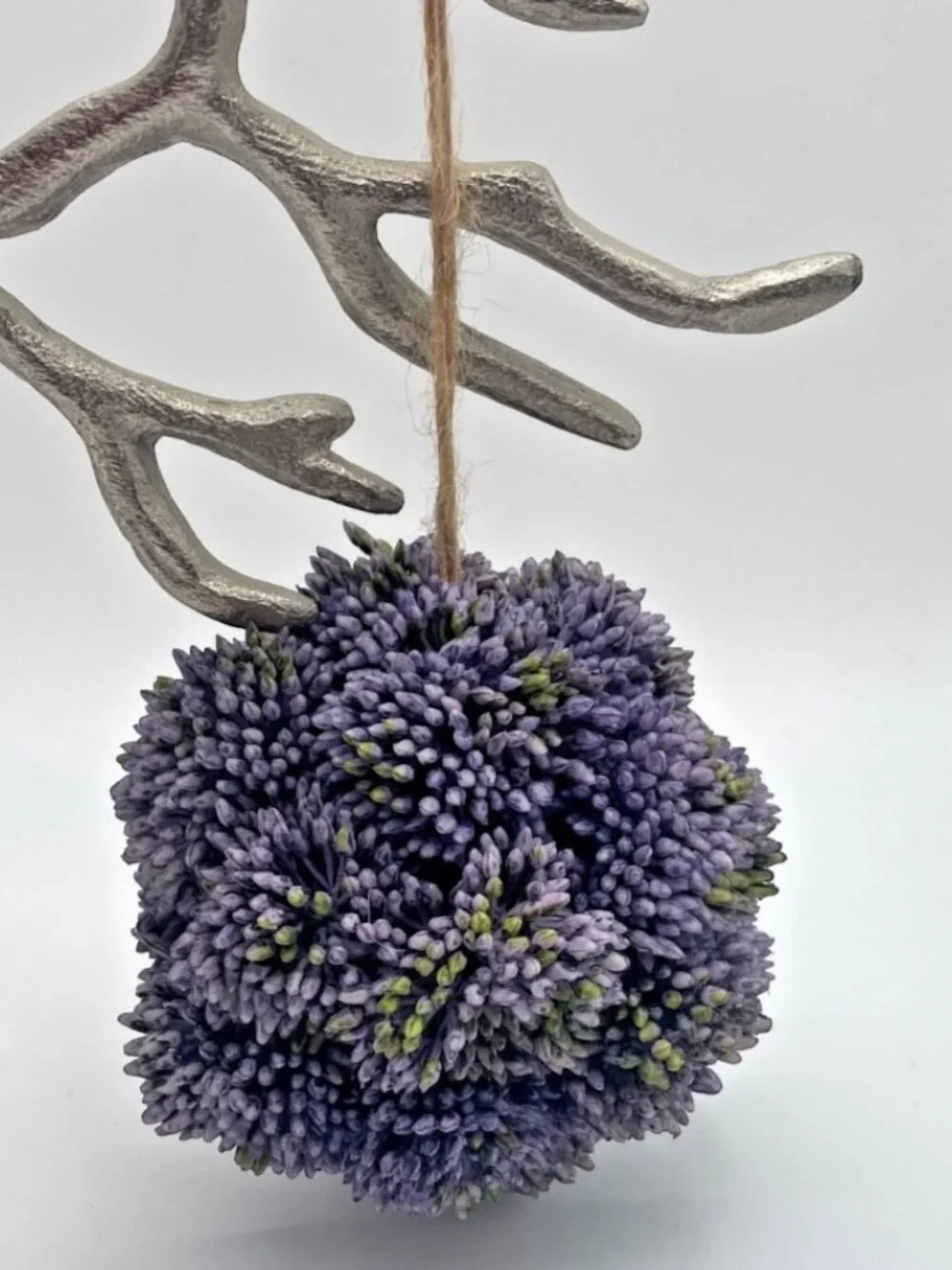 Set of 3 Colorful Faux Sedum Flower Balls Orbs 4